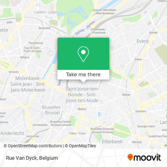 Rue Van Dyck map