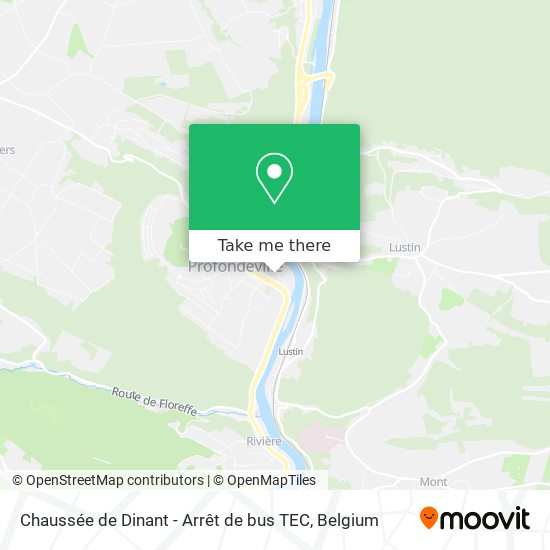 Chaussée de Dinant - Arrêt de bus TEC map