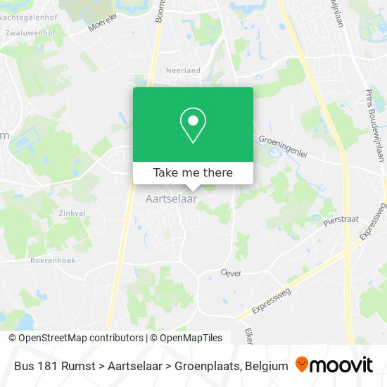 Bus 181 Rumst > Aartselaar > Groenplaats map