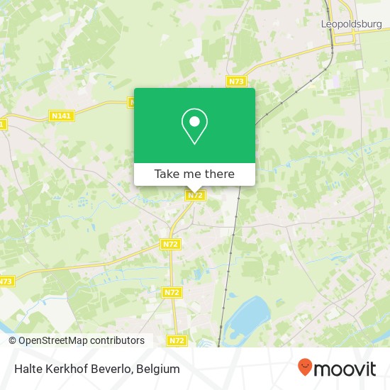 Halte Kerkhof Beverlo map