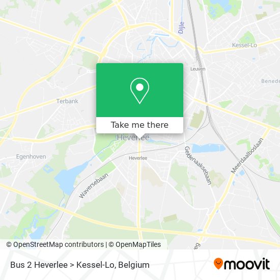 Bus 2 Heverlee > Kessel-Lo map