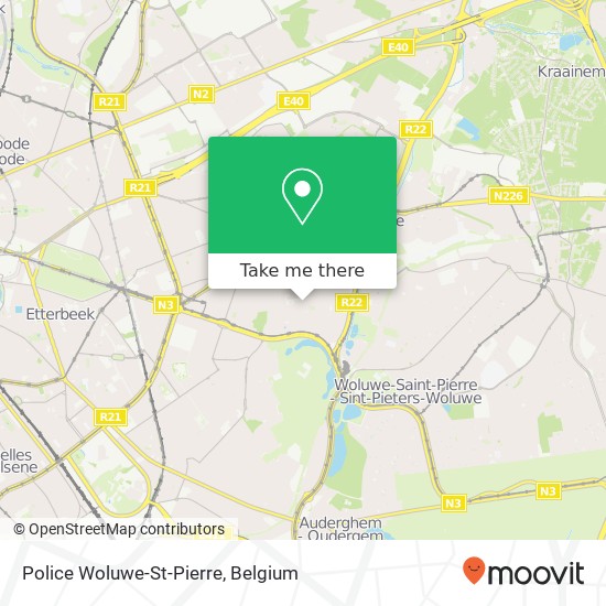 Police Woluwe-St-Pierre map