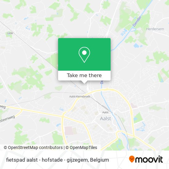 fietspad aalst - hofstade - gijzegem map