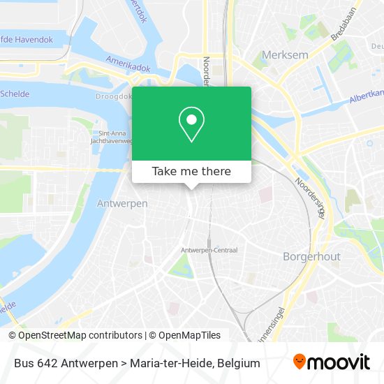 Bus 642 Antwerpen > Maria-ter-Heide plan