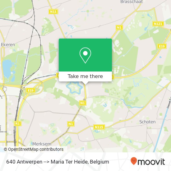 640 Antwerpen --> Maria Ter Heide map