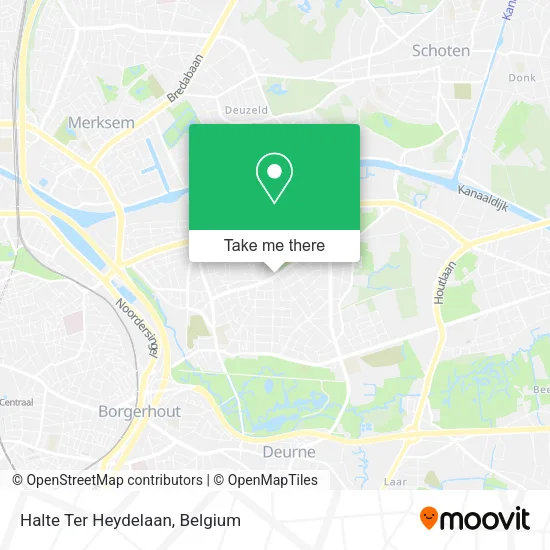 Halte Ter Heydelaan map