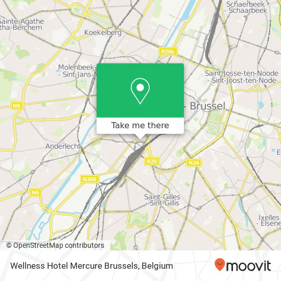 Wellness Hotel Mercure Brussels map