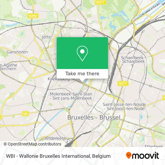 WBI - Wallonie Bruxelles International map