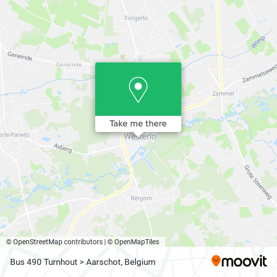 Bus 490 Turnhout > Aarschot plan