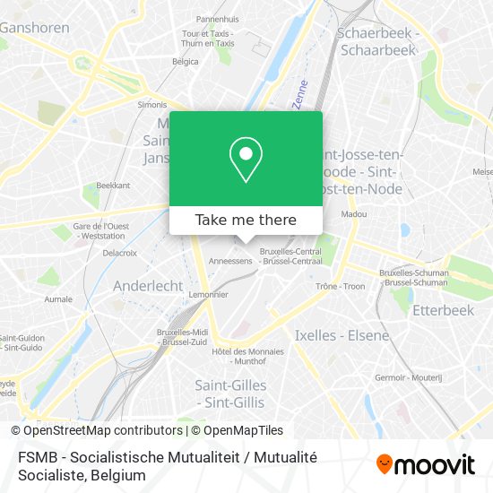 FSMB - Socialistische Mutualiteit / Mutualité Socialiste map