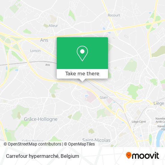 Carrefour hypermarché map