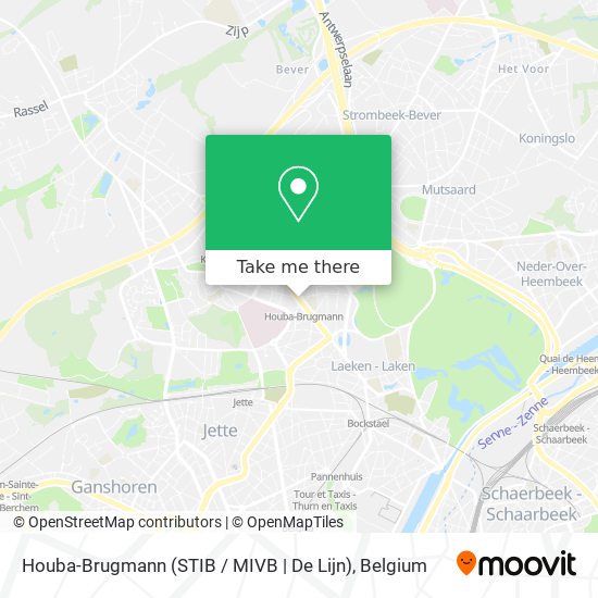 Houba-Brugmann (STIB / MIVB | De Lijn) map