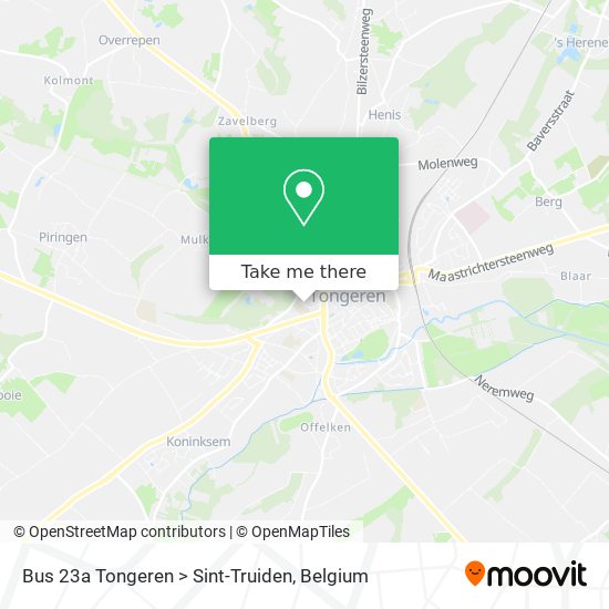 Bus 23a Tongeren > Sint-Truiden map