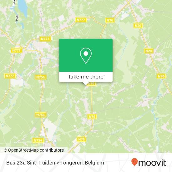 Bus 23a Sint-Truiden > Tongeren plan