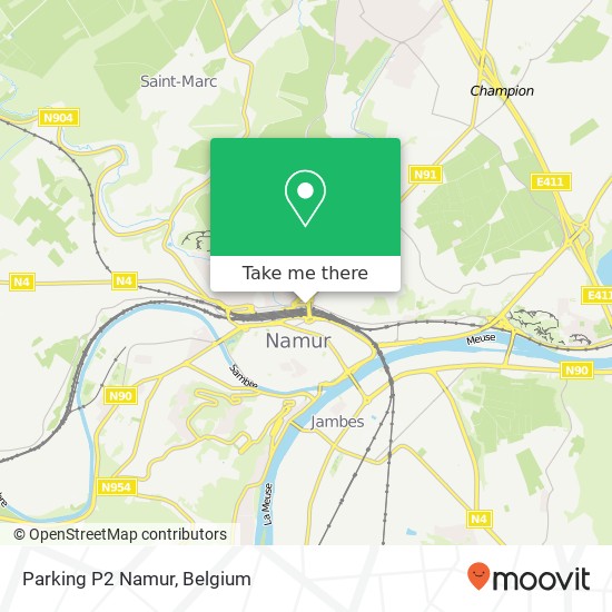 Parking P2 Namur plan