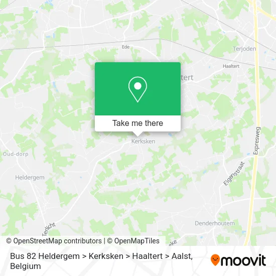 Bus 82 Heldergem > Kerksken > Haaltert > Aalst plan
