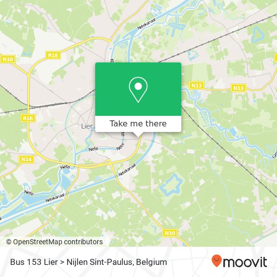 Bus 153 Lier > Nijlen Sint-Paulus plan