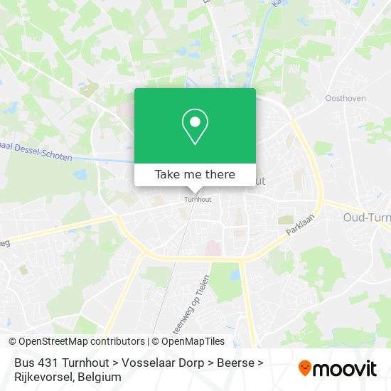 Bus 431 Turnhout > Vosselaar Dorp > Beerse > Rijkevorsel map