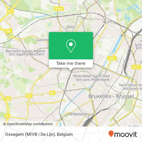 Ossegem (MIVB | De Lijn) map
