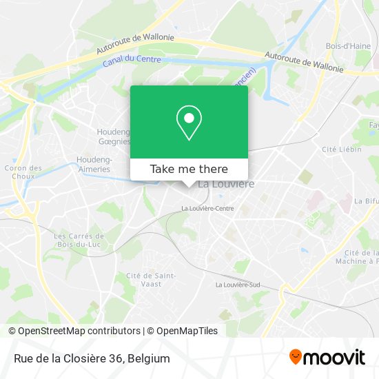 Rue de la Closière 36 map