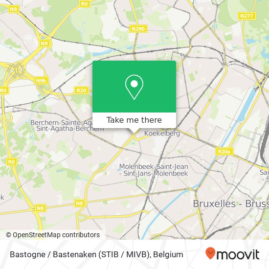 Bastogne / Bastenaken (STIB / MIVB) plan