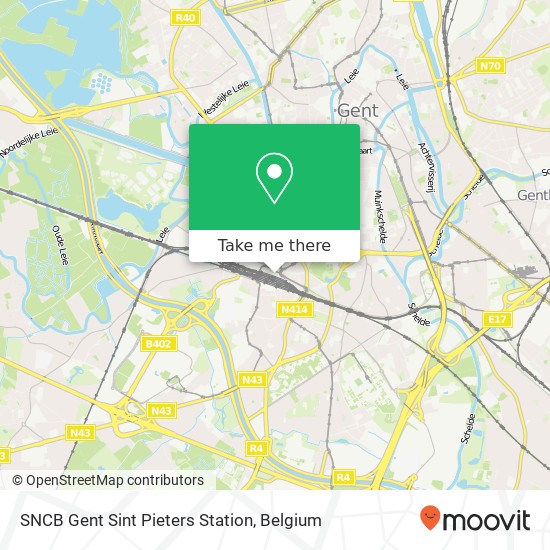 SNCB Gent Sint Pieters Station map