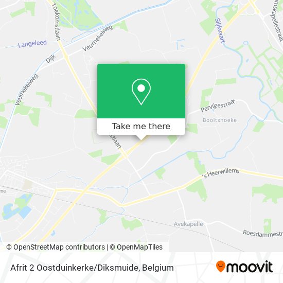 Afrit 2 Oostduinkerke / Diksmuide map