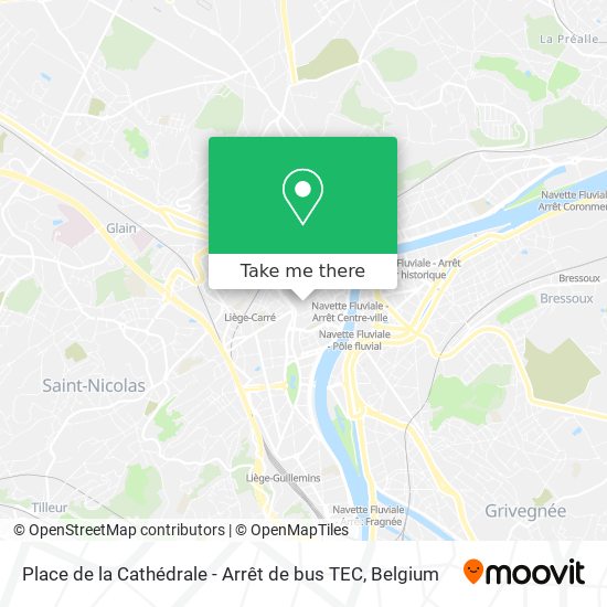 Place de la Cathédrale - Arrêt de bus TEC map