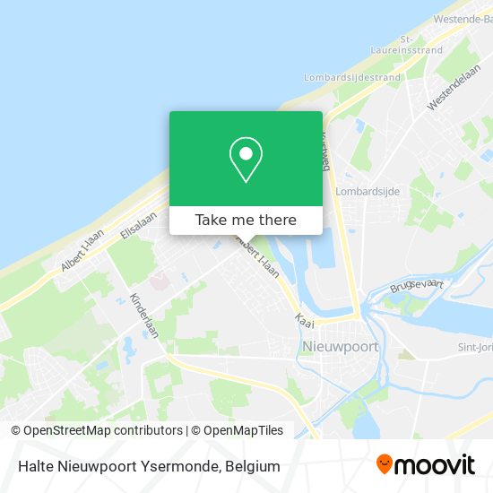 Halte Nieuwpoort Ysermonde map