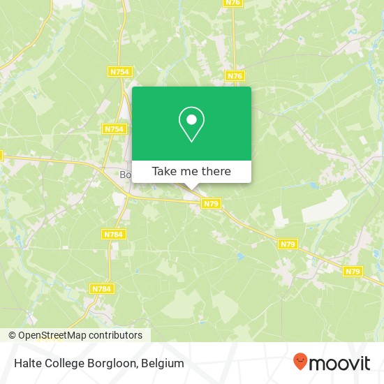 Halte College Borgloon map