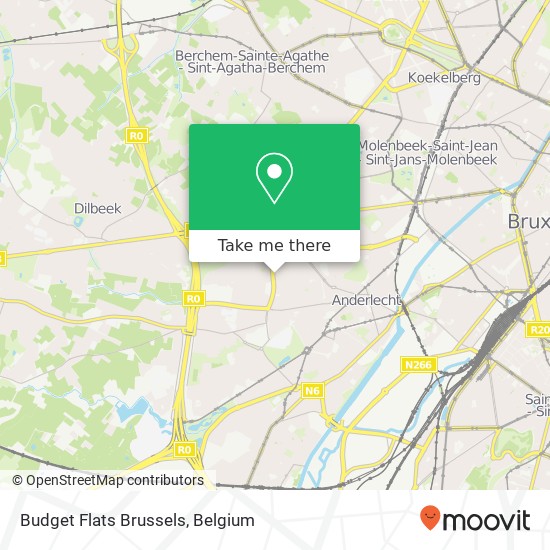 Budget Flats Brussels map