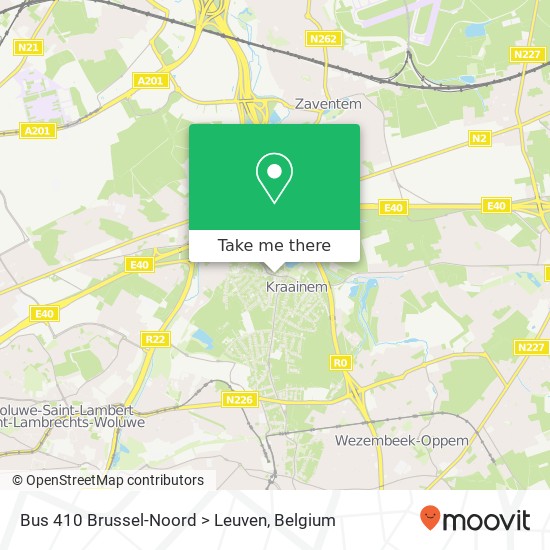 Bus 410 Brussel-Noord > Leuven plan