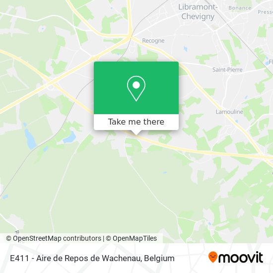 E411 - Aire de Repos de Wachenau plan