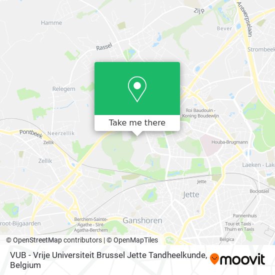 VUB - Vrije Universiteit Brussel Jette Tandheelkunde map