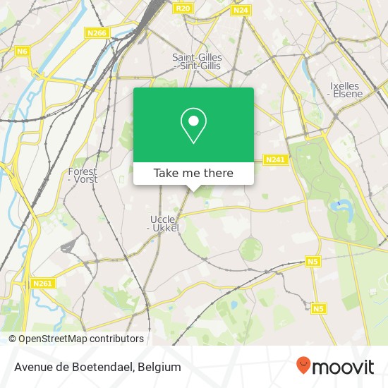 Avenue de Boetendael map