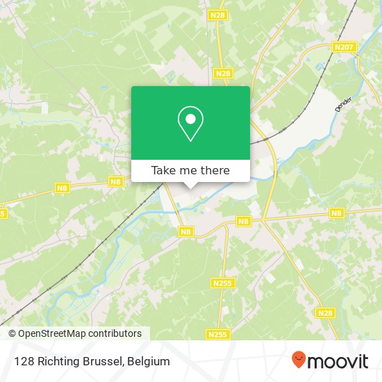 128 Richting Brussel plan