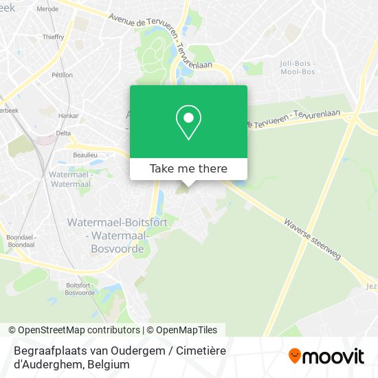 Begraafplaats van Oudergem / Cimetière d'Auderghem map