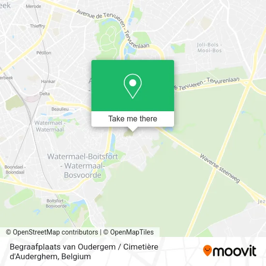 Begraafplaats van Oudergem / Cimetière d'Auderghem plan