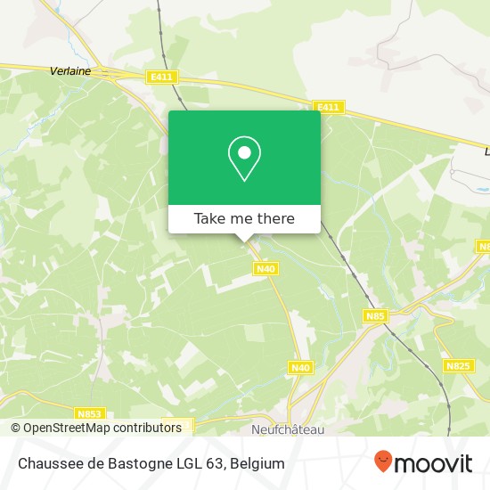 Chaussee de Bastogne LGL 63 map