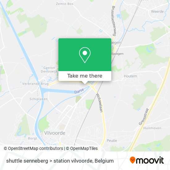 shuttle senneberg > station vilvoorde map