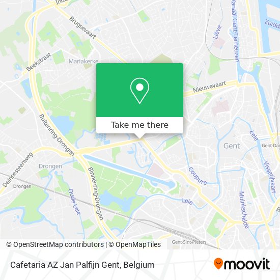 Cafetaria AZ Jan Palfijn Gent map