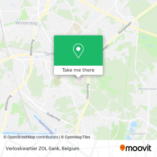 Verloskwartier ZOL Genk map