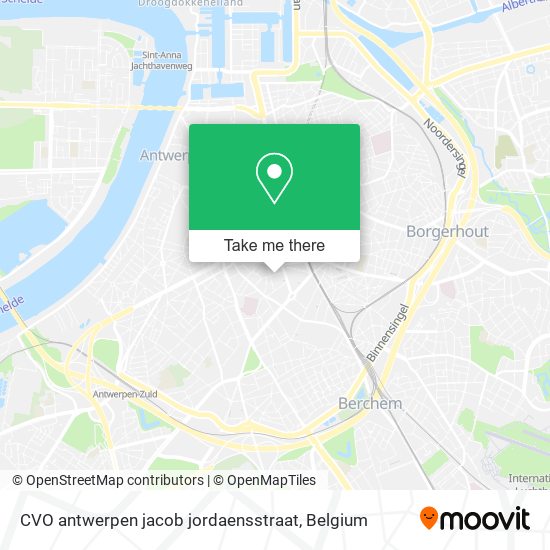 CVO antwerpen jacob jordaensstraat map