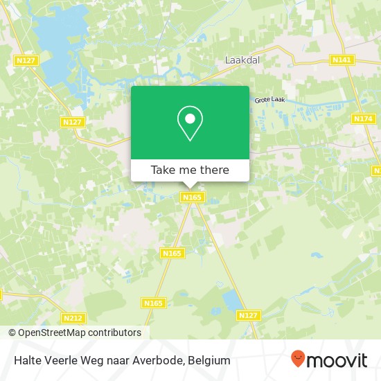 Halte Veerle Weg naar Averbode map