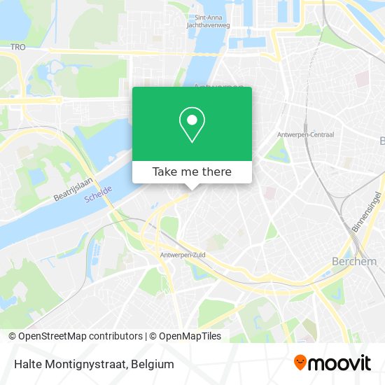 Halte Montignystraat map