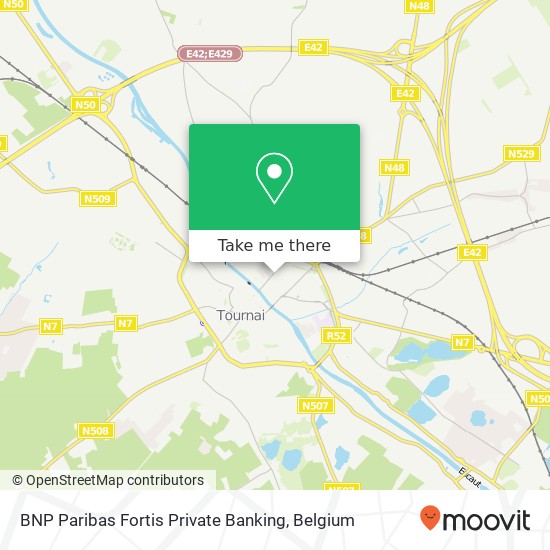 BNP Paribas Fortis Private Banking map