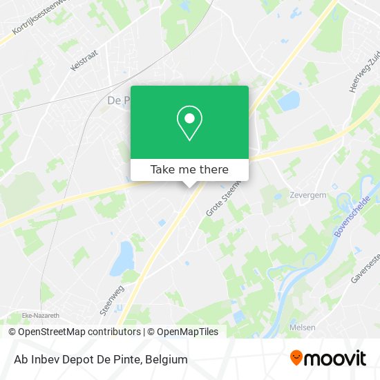 Ab Inbev Depot De Pinte map