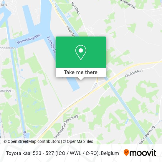 Toyota kaai 523 - 527 (ICO / WWL / C-RO) map