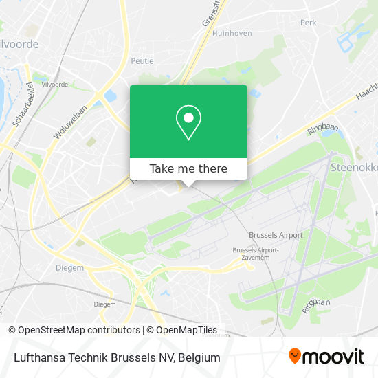 Lufthansa Technik Brussels NV map