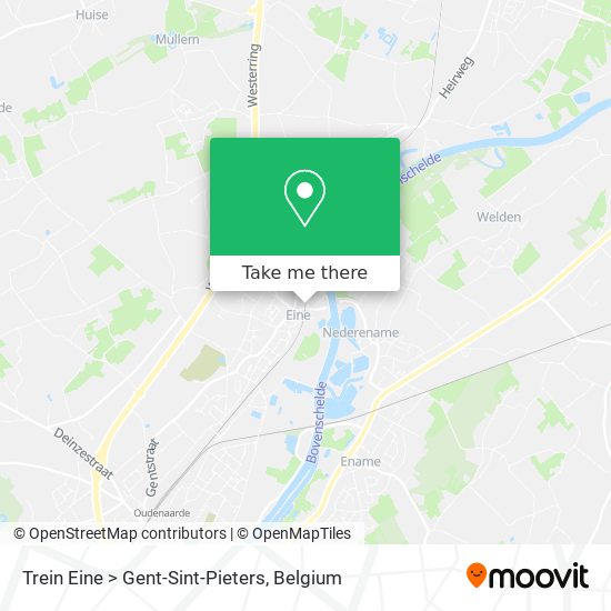 Trein Eine > Gent-Sint-Pieters map